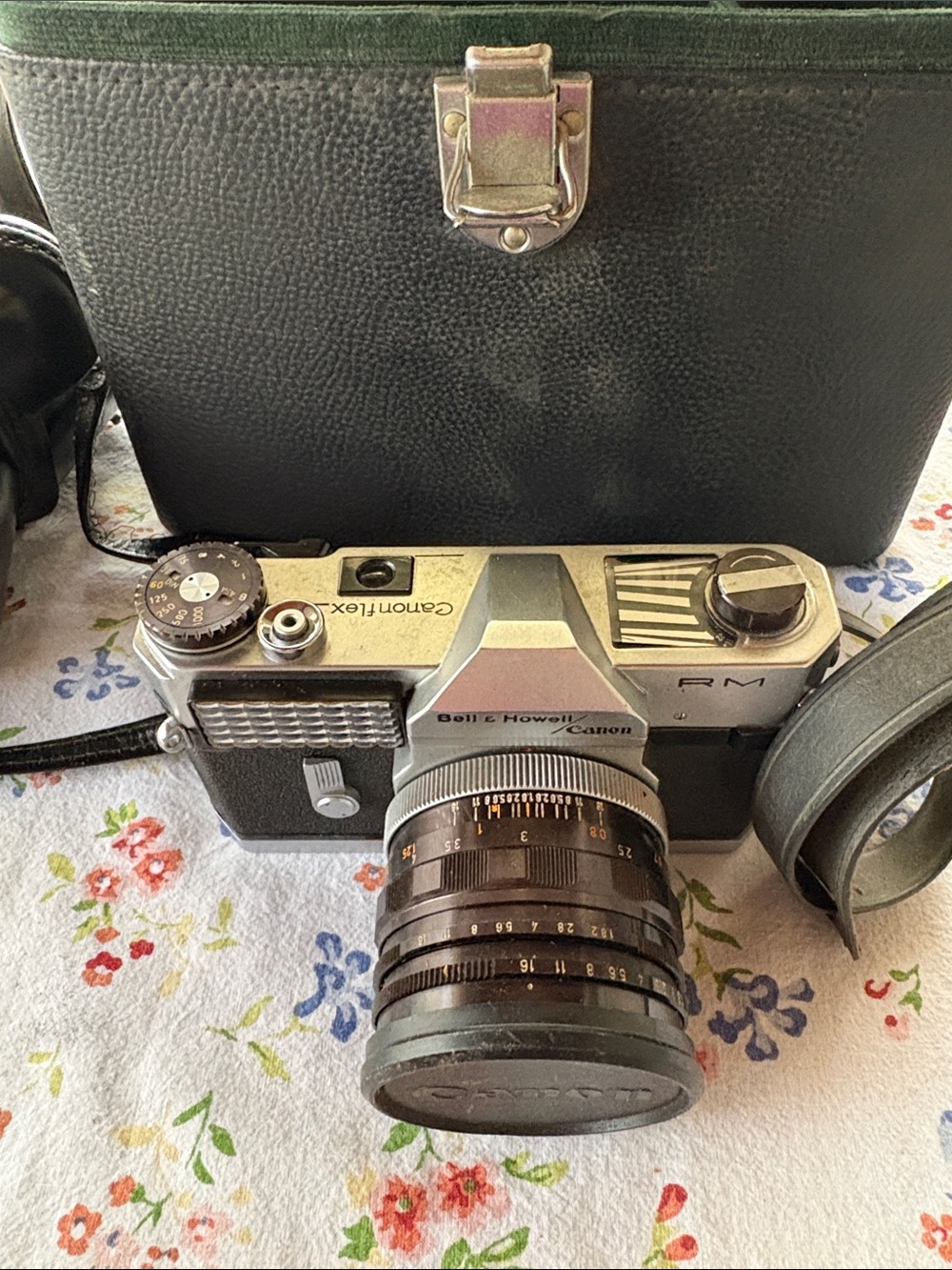 Canon Rangefinder-Style Film Camera in Black and Silver